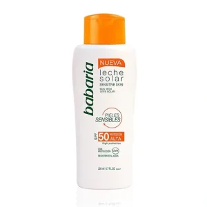 لوسیون ضد آفتاب اسپانیایی باباریا Babaria Sensitivi Skin Spf 50 مناسب پوست حساس 200 میل