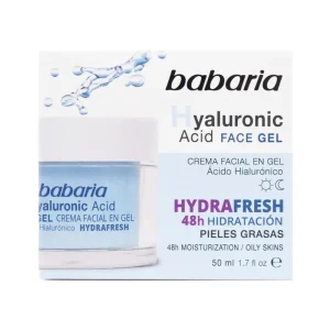 ژل کرم باباریا Babaria Hyaluuronic Acid آبرسان و ضد چروک 48 ساعته پوست چرب حاوی هیالورونیک اسید 50 میل