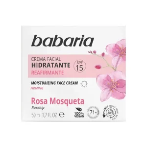 کرم مرطوب کننده اسپانیایی باباریا  Babaria Rosa Mosgueta SPF15 آبرسان قوی 50 میل