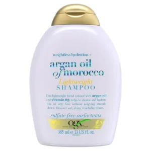 شامپو فرانسوی بدون سولفات او جی ایکس OGX Argan Oil Of Morocco Lightweight حاوی روغن آرگان 385 میل