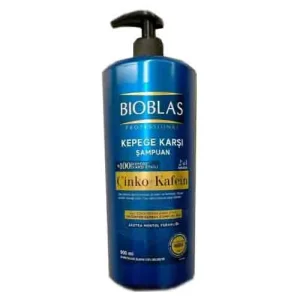 شامپو ضد شوره بیوبلاس  Bioblas _ Zinc + Cafein حاوی روی + کافئین 900 میل
