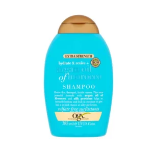 شامپو سر بدون سولفات کانادایی او جی ایکس OGX Argan Oil Of Morocco حاوی روغن آرگان و پروتئین ابریشم آبرسان و احیا کننده 385 میل