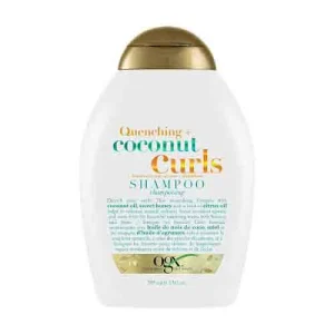 شامپو سر فاقد سولفات او جی ایکس Ogx Nourishing Coconut Curls با عصاره شیر نارگیل مناسب موهای فر 385 میل