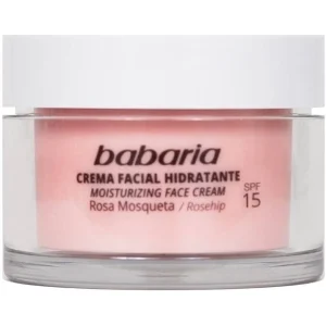 کرم مرطوب کننده اسپانیایی باباریا  Babaria Rosa Mosgueta SPF15 آبرسان قوی 50 میل