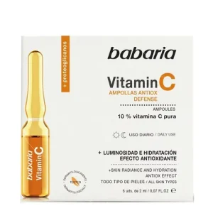 ویال ویتامین C اسپانیایی باباریا Babaria Vitamin C Ampoules روشن کننده بسته 5 عددی