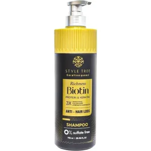 شامپو بیوتین انگلیسی استایل تری Style Tree Biotin بدون سولفات 750 میل