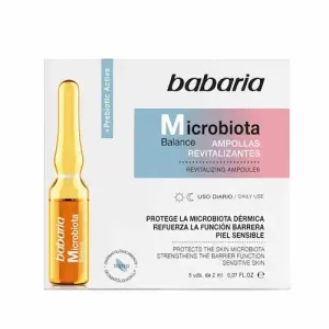 ویال احیا کننده پوست حساس صورت اسپانیایی باباریا Babaria Microbiota مناسب پوست حساس 5 عددی