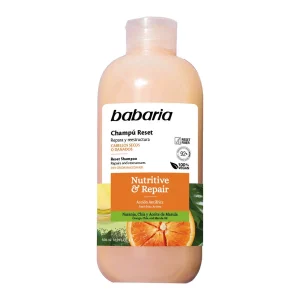 شامپو مغذی و ترمیم کننده مو باباریا babaria مدل Nutritive & Repair مناسب موهای خشک و آسیب دیده حجم 500