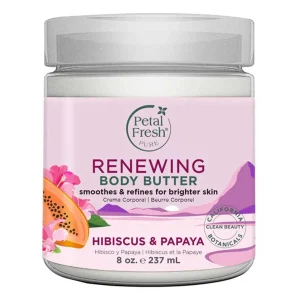 کره بدن آبرسان، احیا کننده و جوان کننده پوست پتال فرش petal Fresh حاوی عصاره ارگانیک چای ترش و پاپایا حجم 240 میلی لیتر
