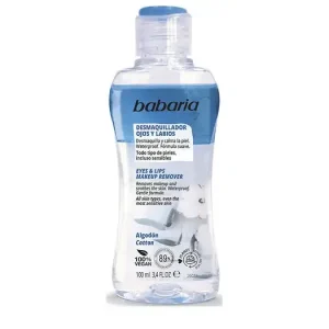 پاک کننده آرایش چشم و لب دو فاز باباریا Babaria Waterproof Cotton حاوی عصاره کتان 100 میل