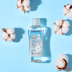 پاک کننده آرایش چشم و لب دو فاز باباریا Babaria Waterproof Cotton حاوی عصاره کتان 100 میل