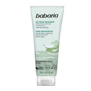 ژل اسکراب لایه بردار صورت باباریا Babaria Aloe مناسب انواع پوست 100 میل