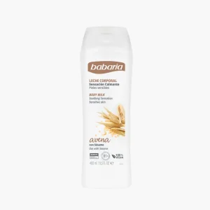 لوسیون ( شیر ) بدن اسپانیایی باباریا Babaria Body Milk Avena حاوی عصاره بلغور جو، ویتامین E و روغن کنجد 400 میل