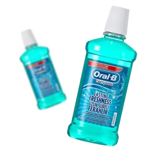 دهان شویه نعنایی مدل Lasting Freshness حجم 500 میل اورال بی