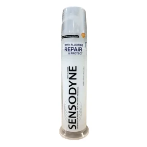خمیردندان پمپی سنسوداین مدل REPAIRو PROTECTمناسب دندان های حساس و پیشگیری از پوسیدگی حجم 100میل